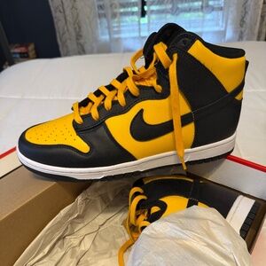 Nike Dunk High Retro DD1399-700 Premium Black Yellow Steelers 11